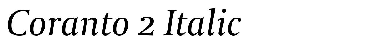 Coranto 2 Italic